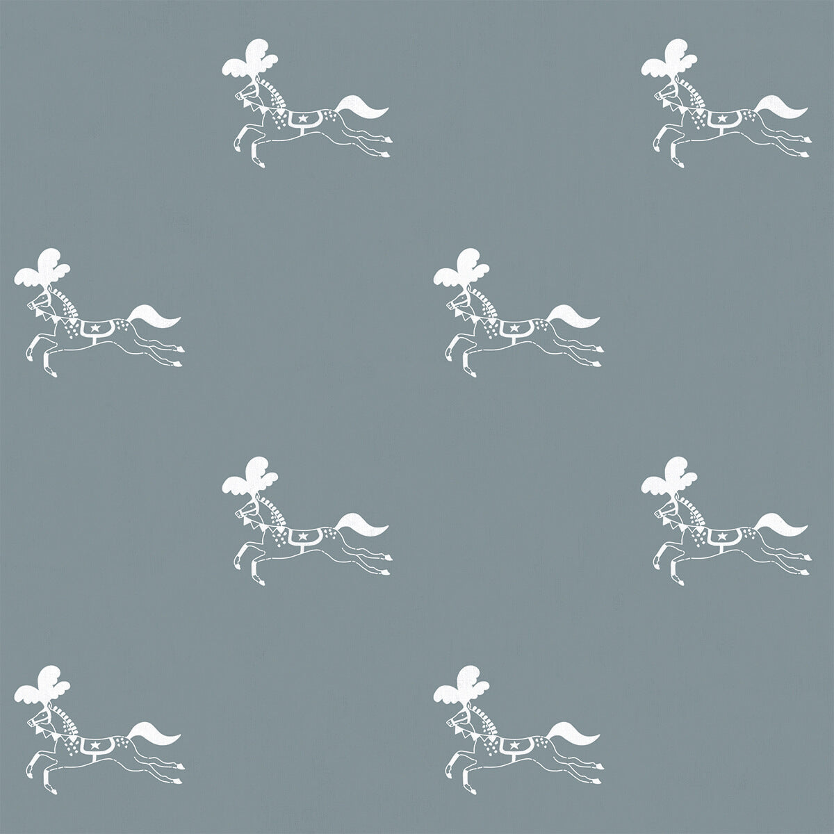 Fairground Ponies Teal Made to Measure Roman Blind by Sophie Allport