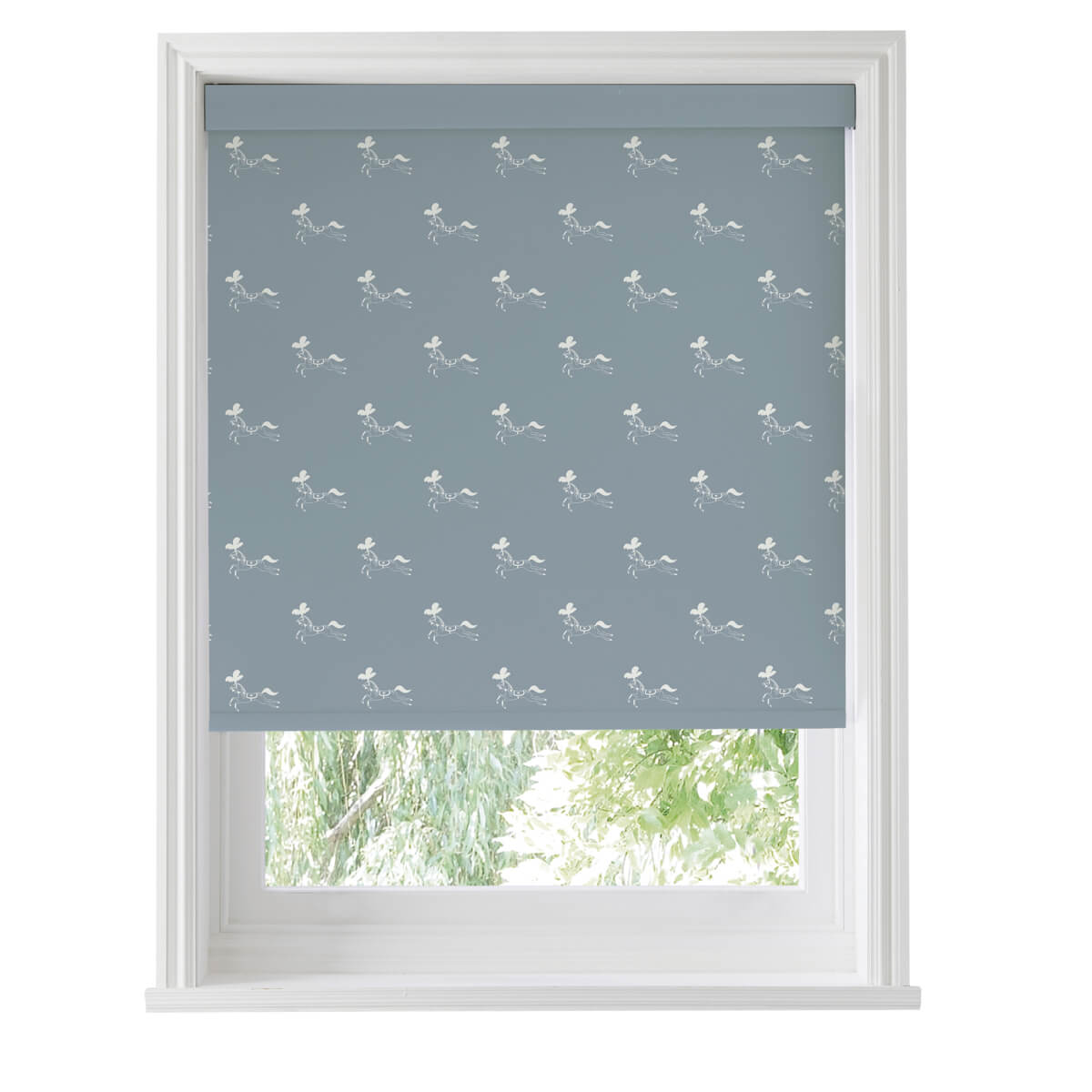 Fairground Ponies Teal Made to Measure Roller Blind