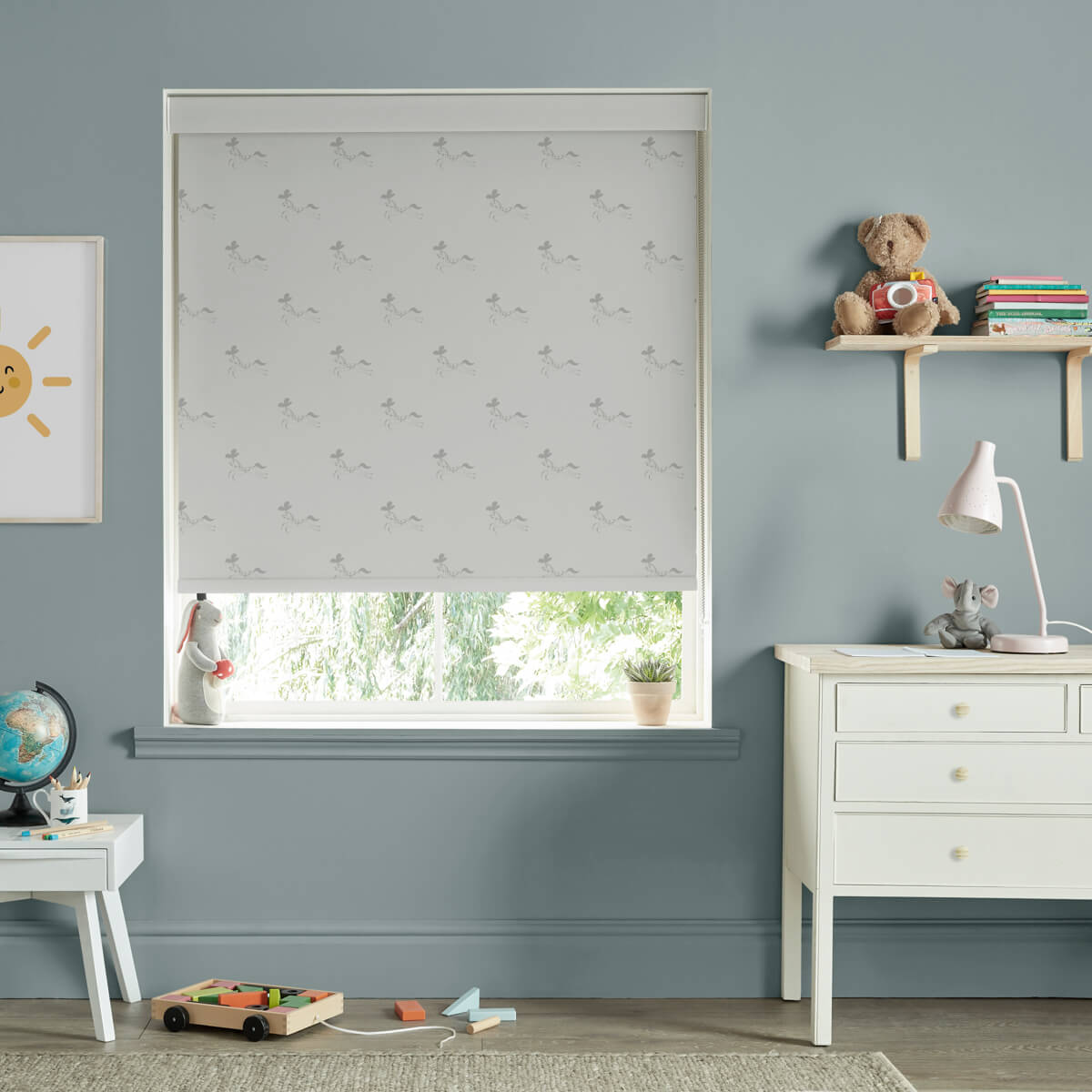 Fairground Ponies Warm Grey Made to Measure Roller Blind