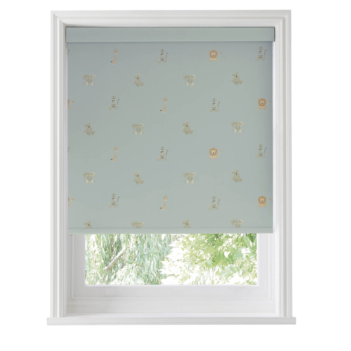 Bears & Balloons Sage Green Made to Measure Roller Blind