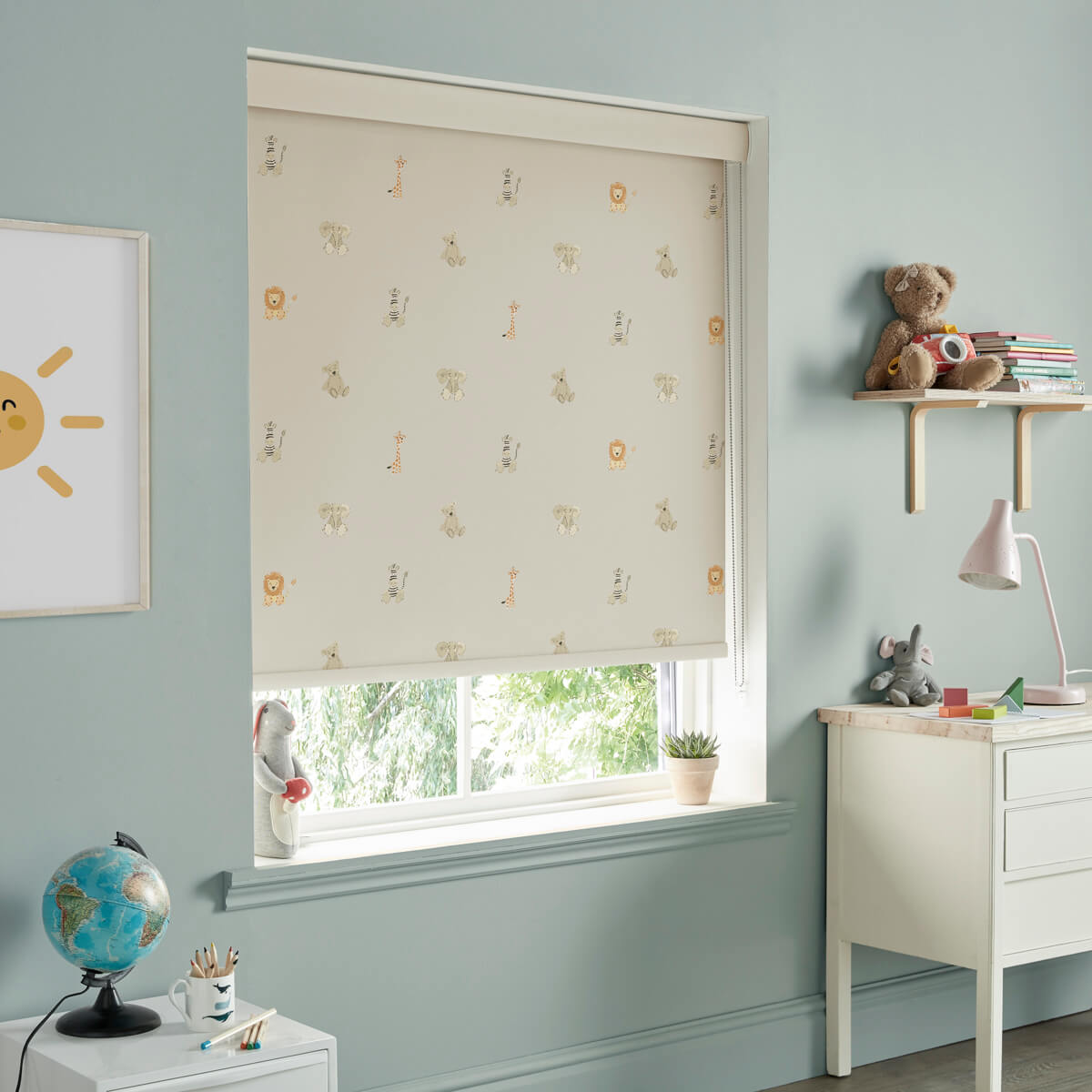 Bears & Balloons Linen Made to Measure Roller Blind