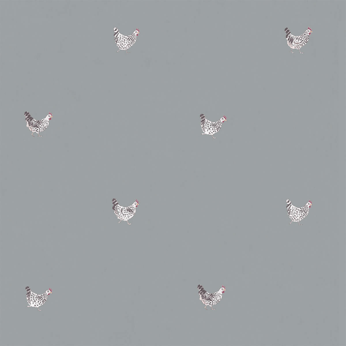Chicken Pale Sage Blue Made to Measure Roman Blind by Sophie Allport