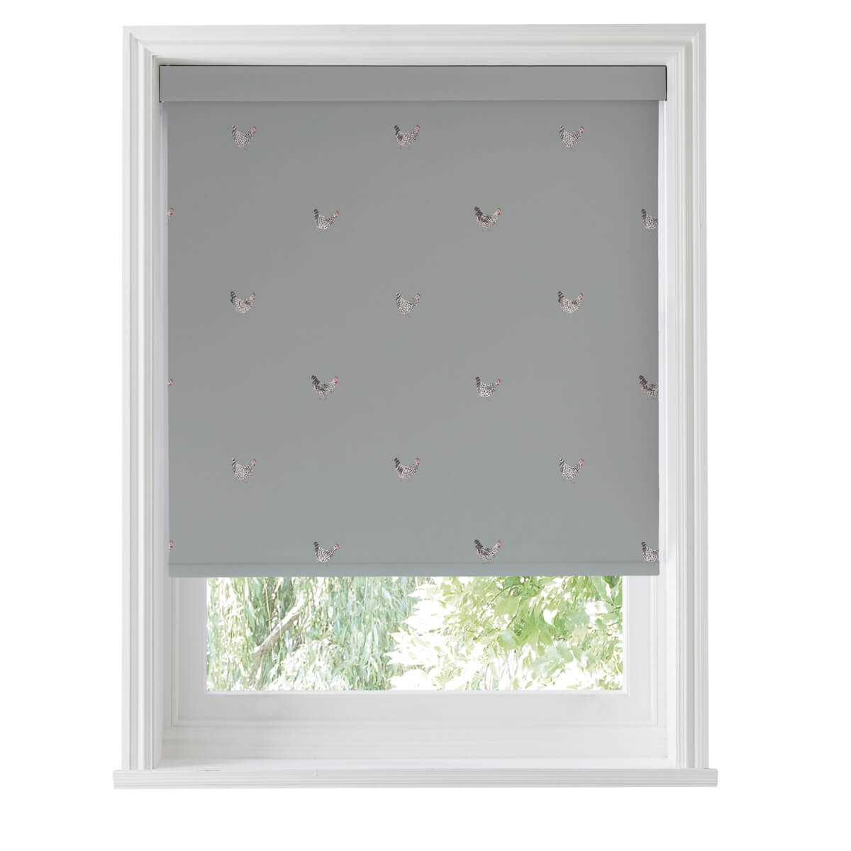 Chicken Pale Sage Blue Made to Measure Roller Blind
