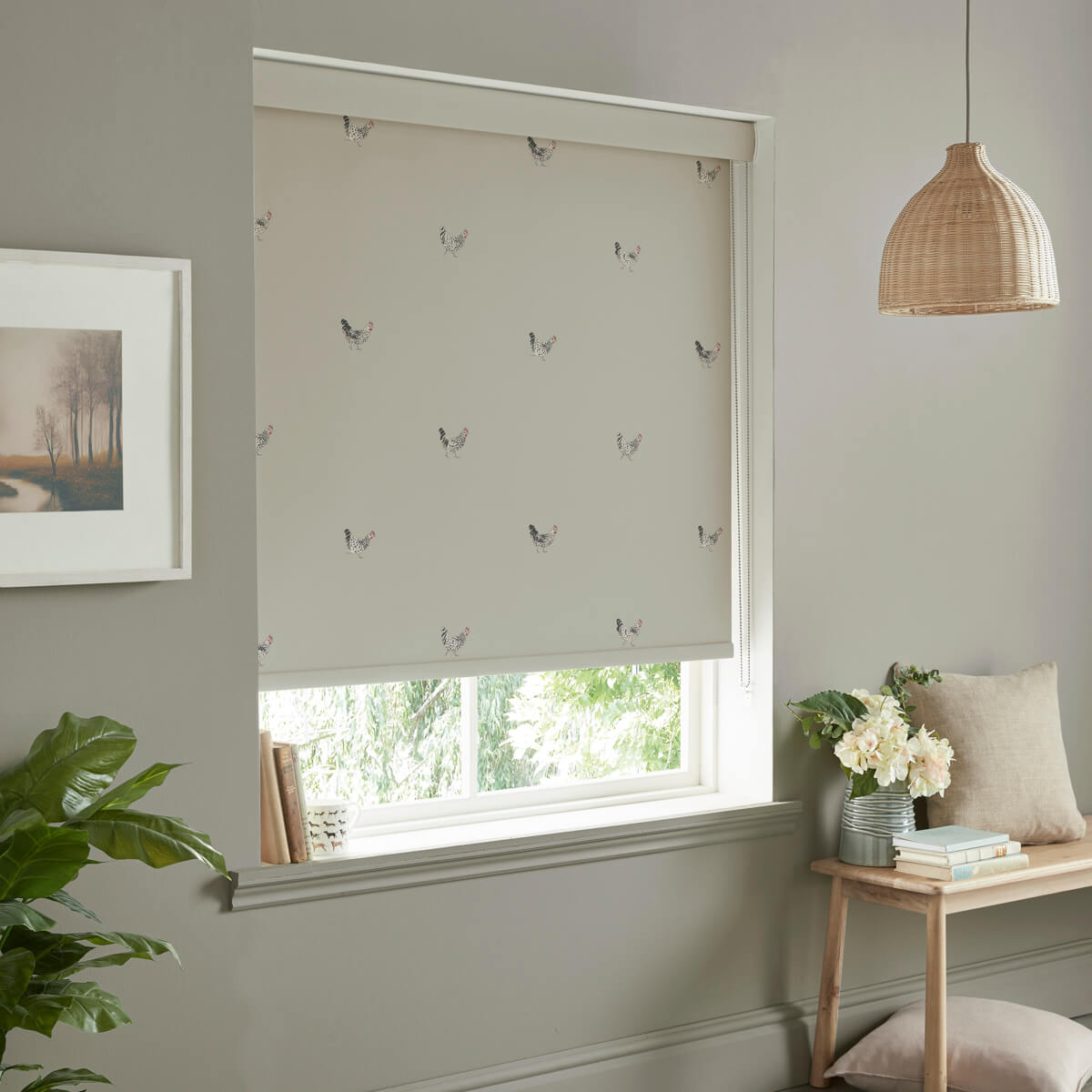 Chicken Soft Linen Look Made to Measure Roller Blind