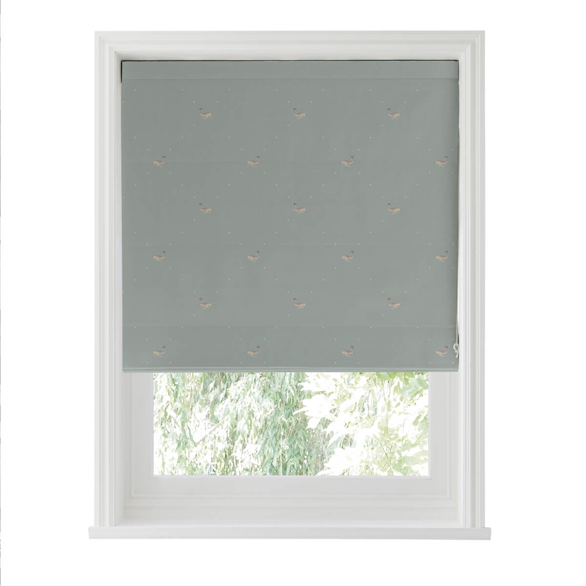 Hare Teal Blue Made to Measure Roman Blind