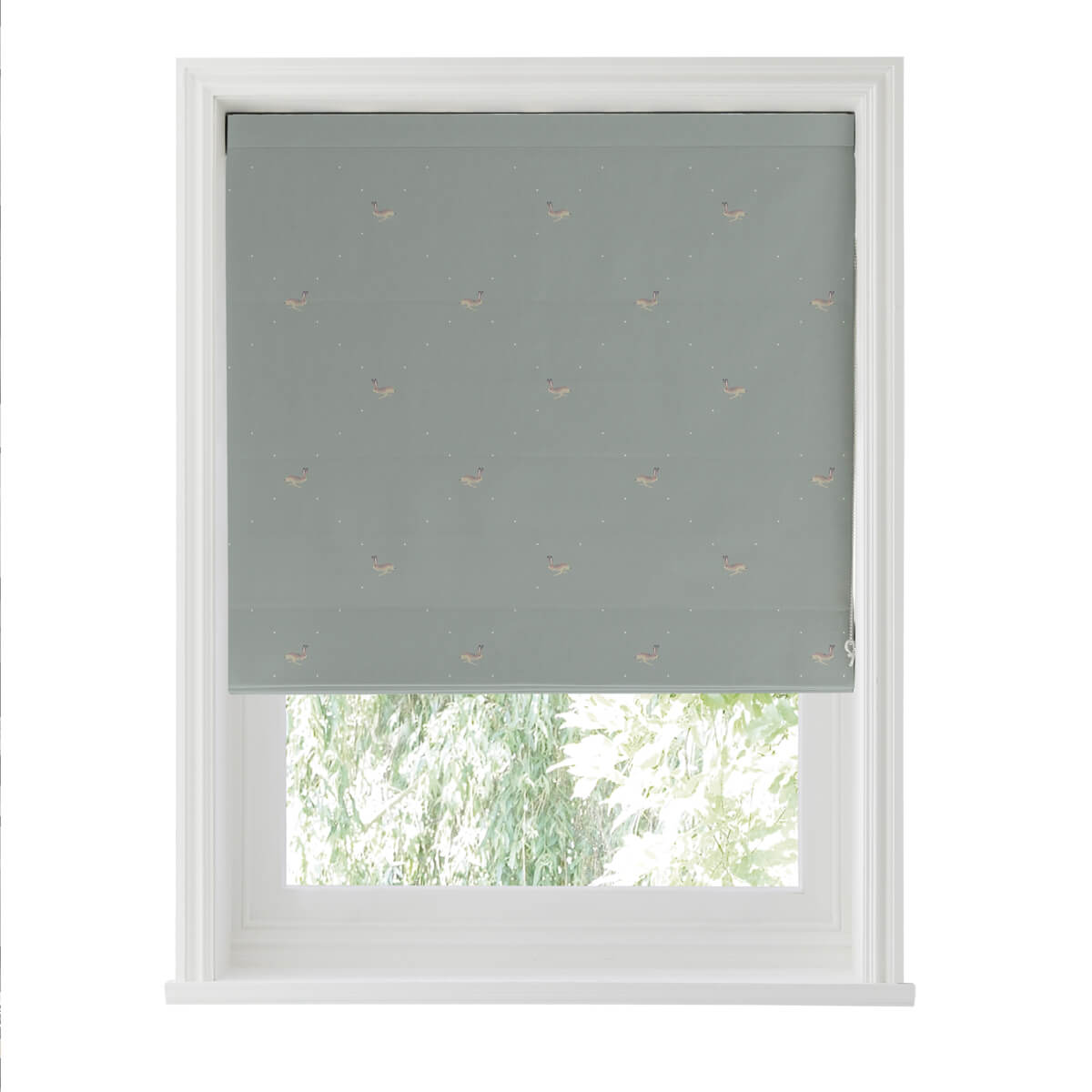 Hare Teal Blue Curtains/Roman Blind Sample