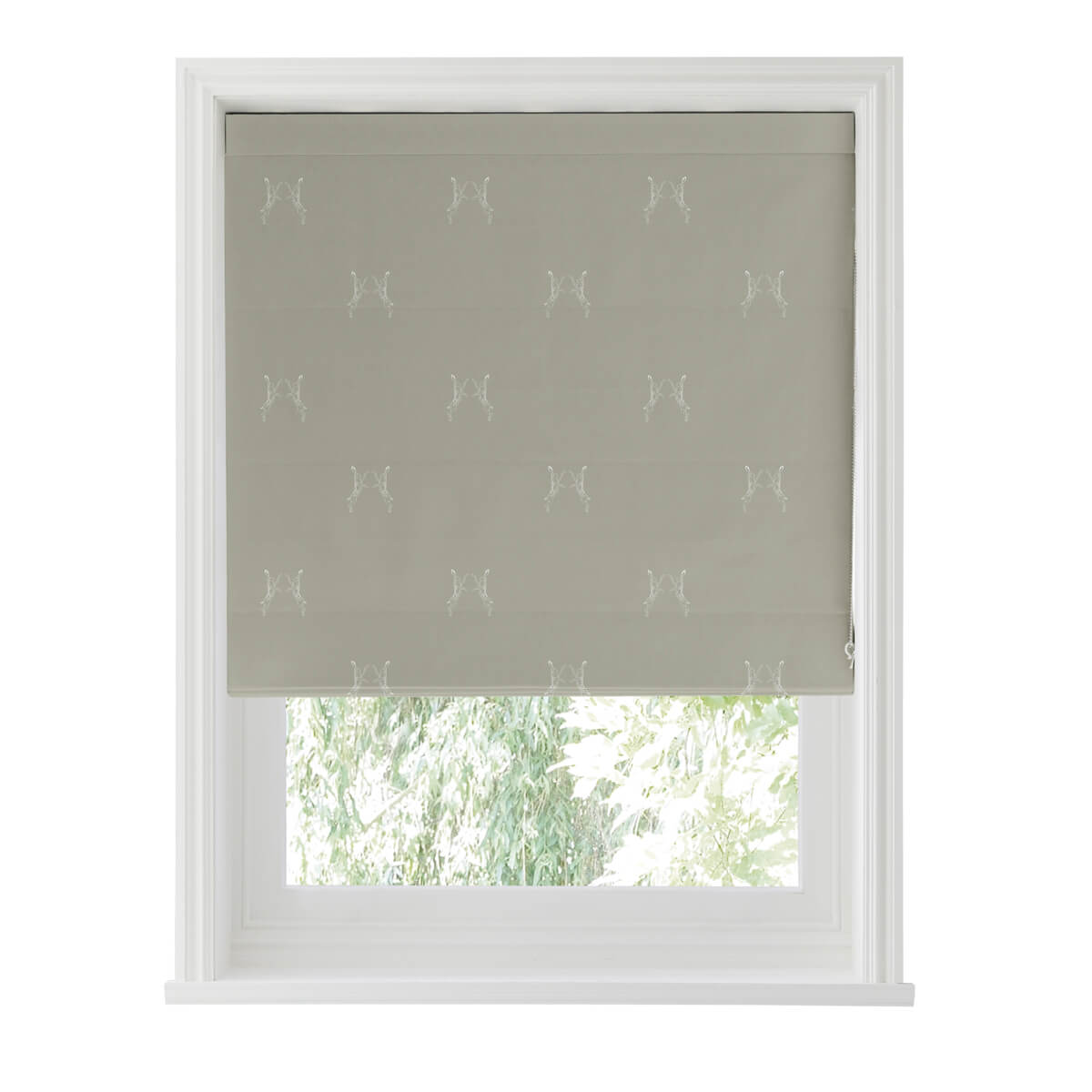 Boxing Hares Dove Made to Measure Roman Blind