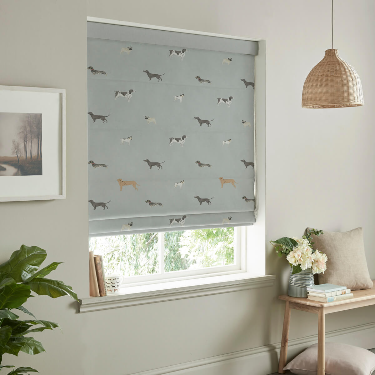 Woof Sage Made to Measure Roman Blind