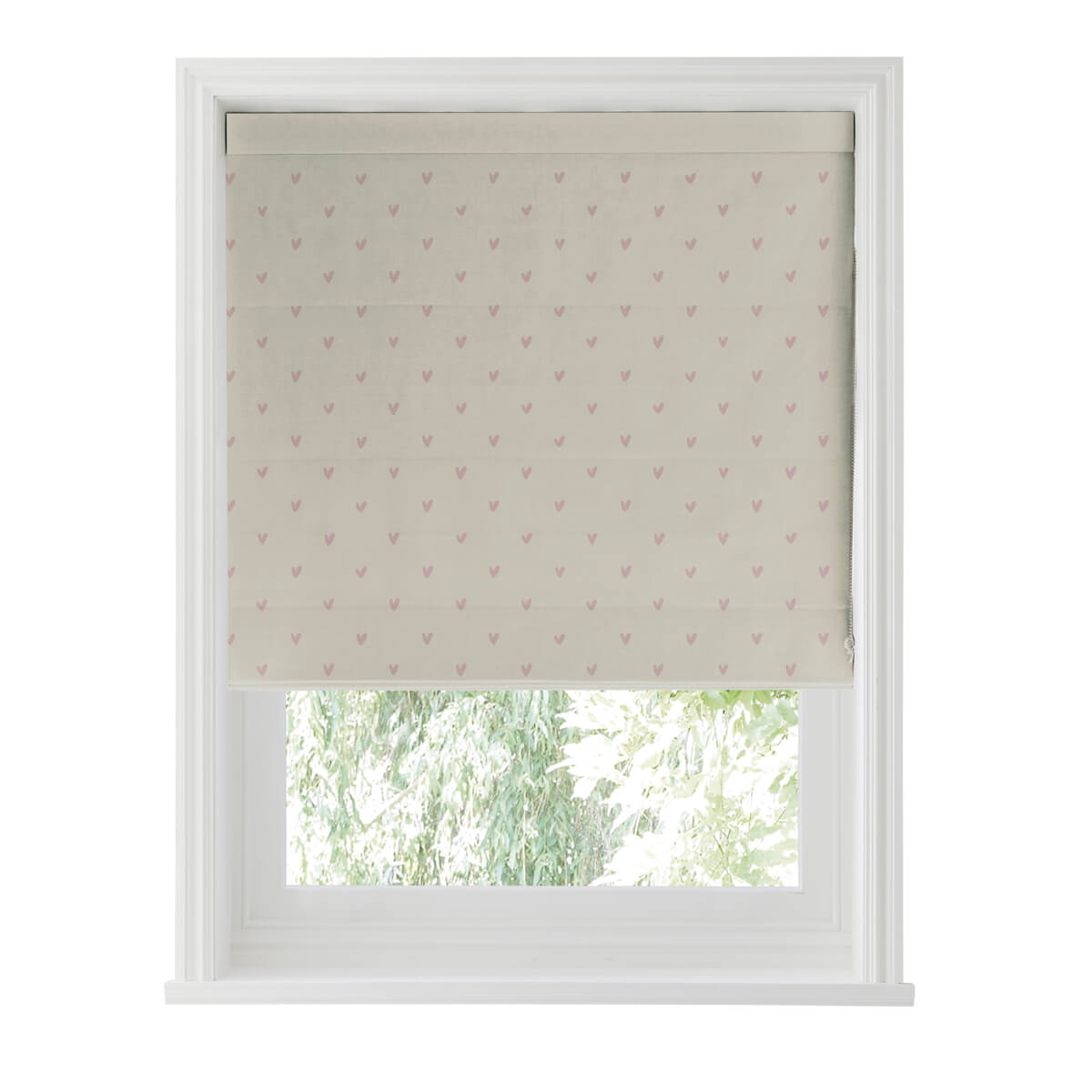Hearts Blush Made to Measure Roman Blind