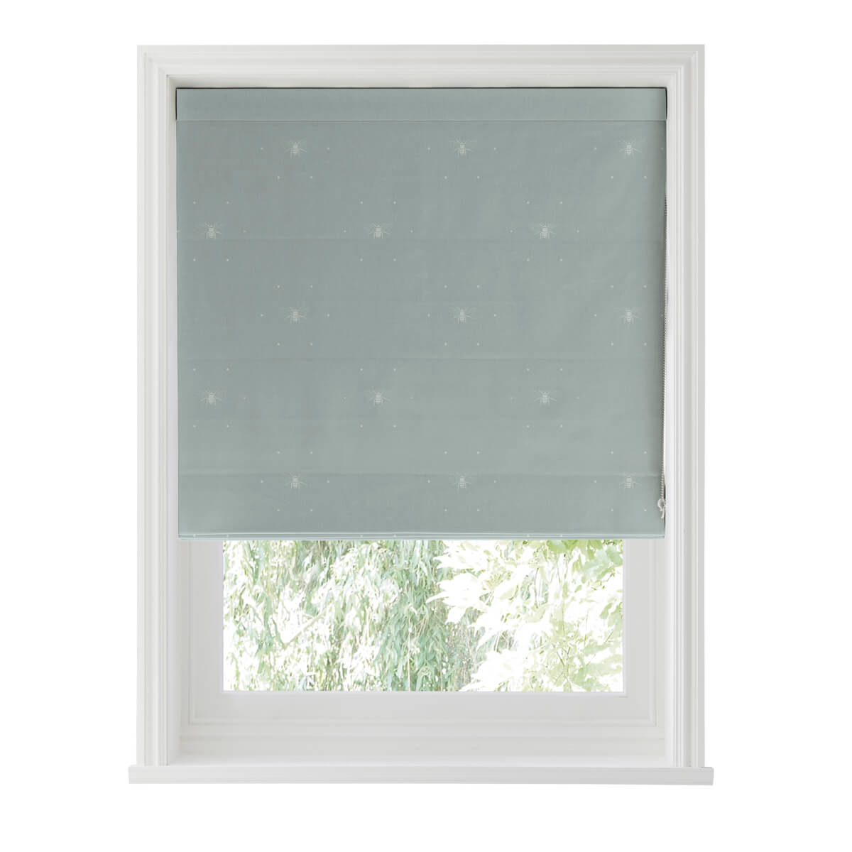 Bees Duck Egg Made to Measure Roman Blind