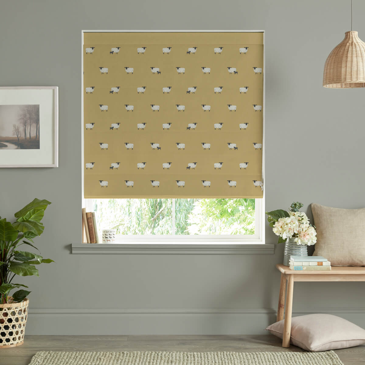 Sheep Ochre Made to Measure Roman Blind