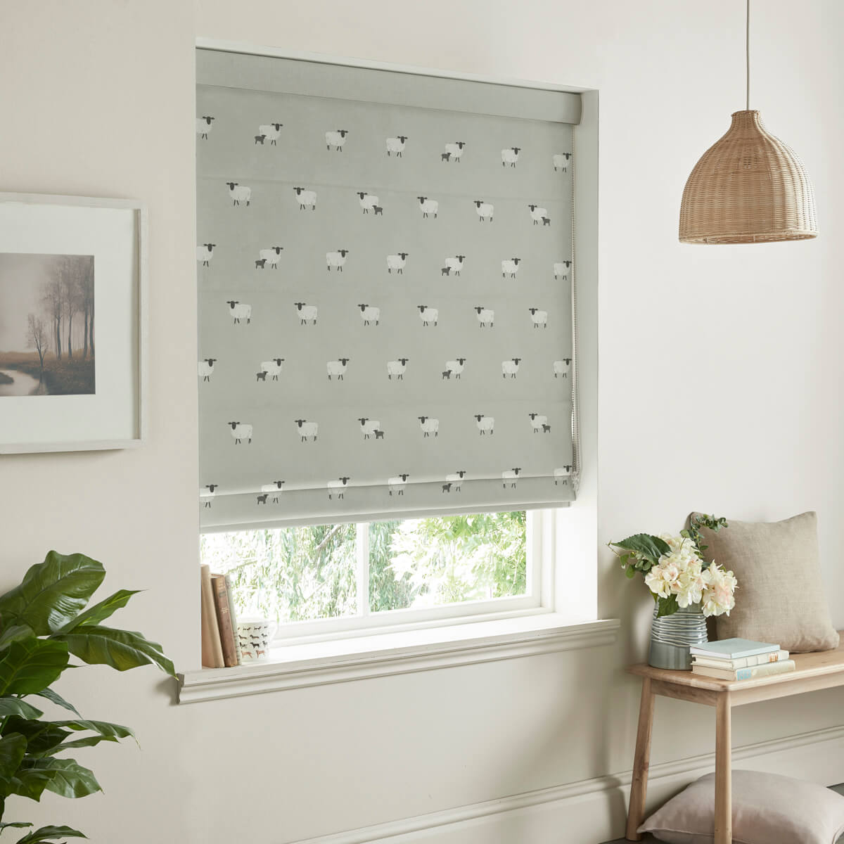 Sheep Pebble Made to Measure Roman Blind