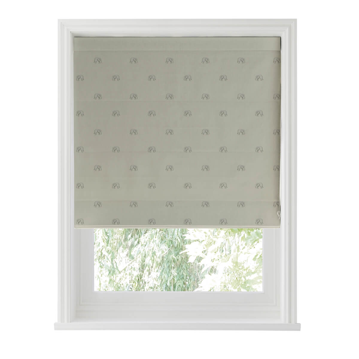 Elephant Linen Made to Measure Roman Blind