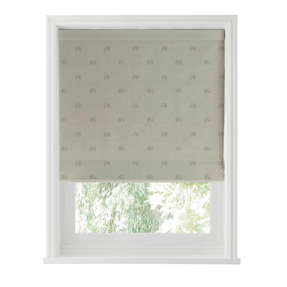 Elephant Linen Curtains/Roman Blind Sample