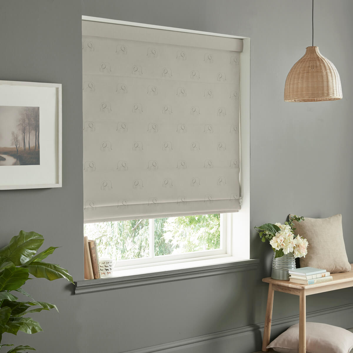 Elephant Slate Grey Made to Measure Roman Blind