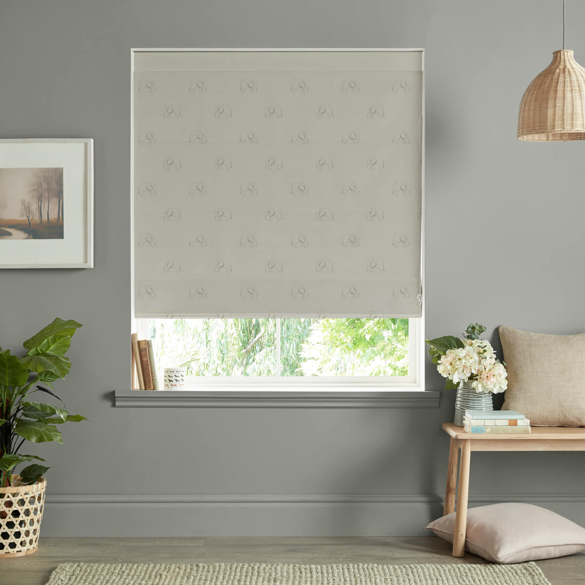 Elephant Slate Grey Made to Measure Roman Blind