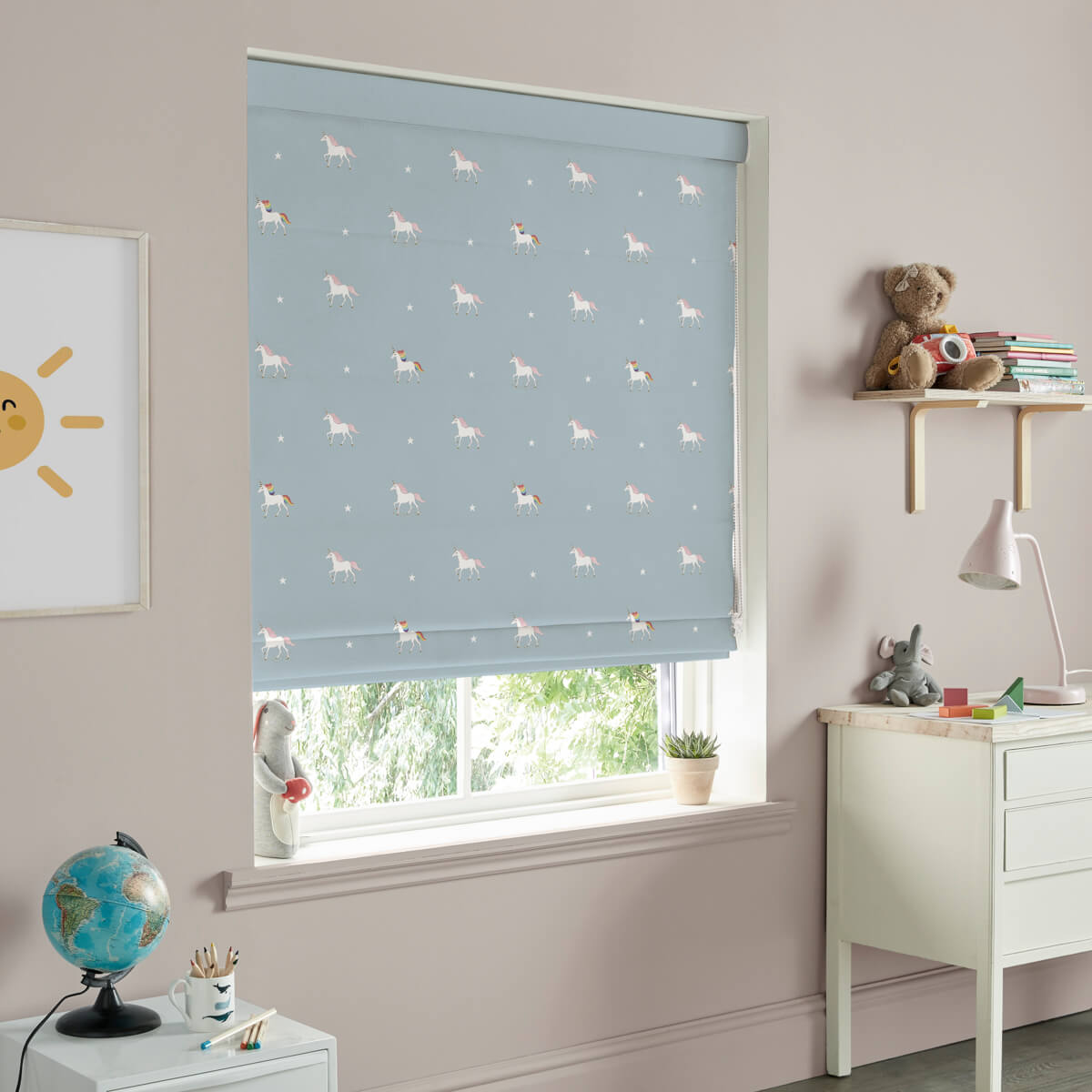 Unicorn Pale Duck Egg Made to Measure Roman Blind