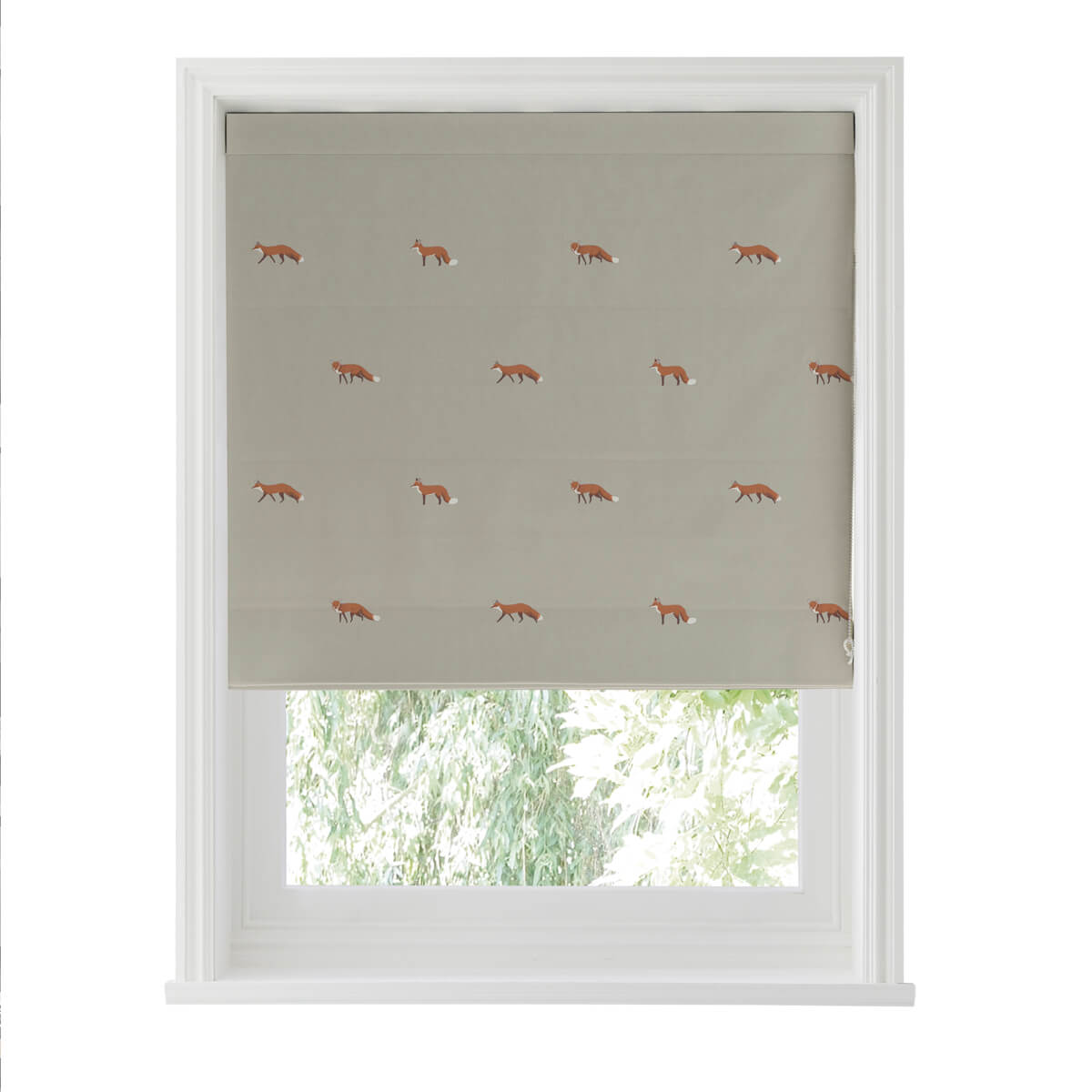 Foxes Forest Green Curtains/Roman Blind Sample