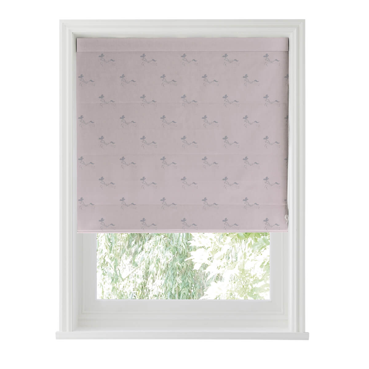 Fairground Ponies Soft Pink Curtains/Roman Blind Sample