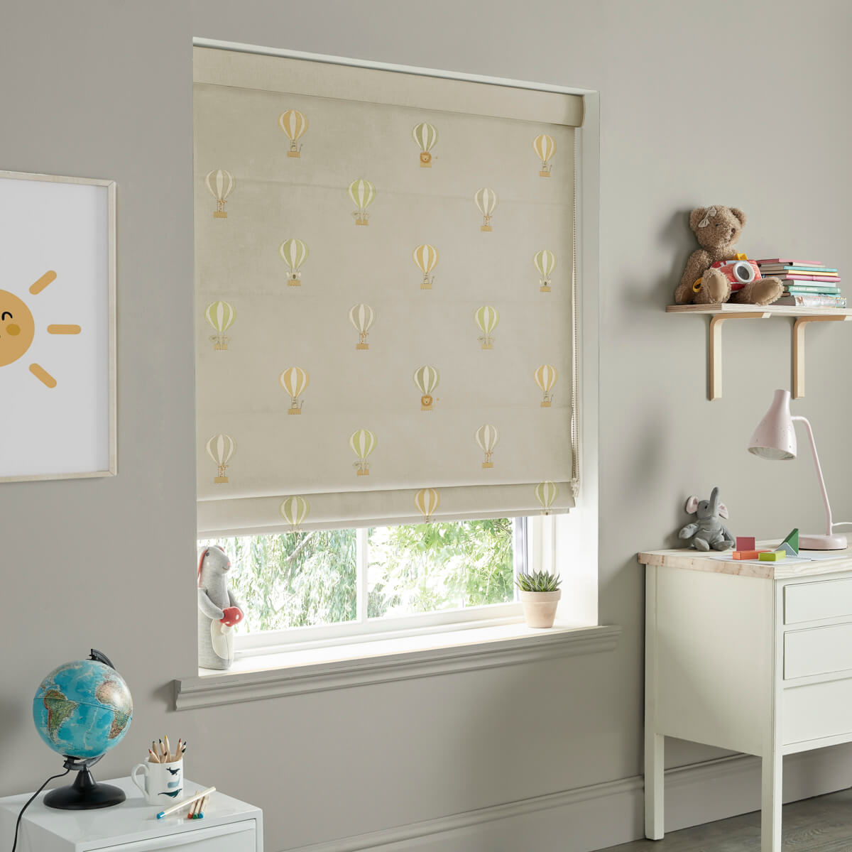 Bears & Balloons Sand Made to Measure Roman Blind