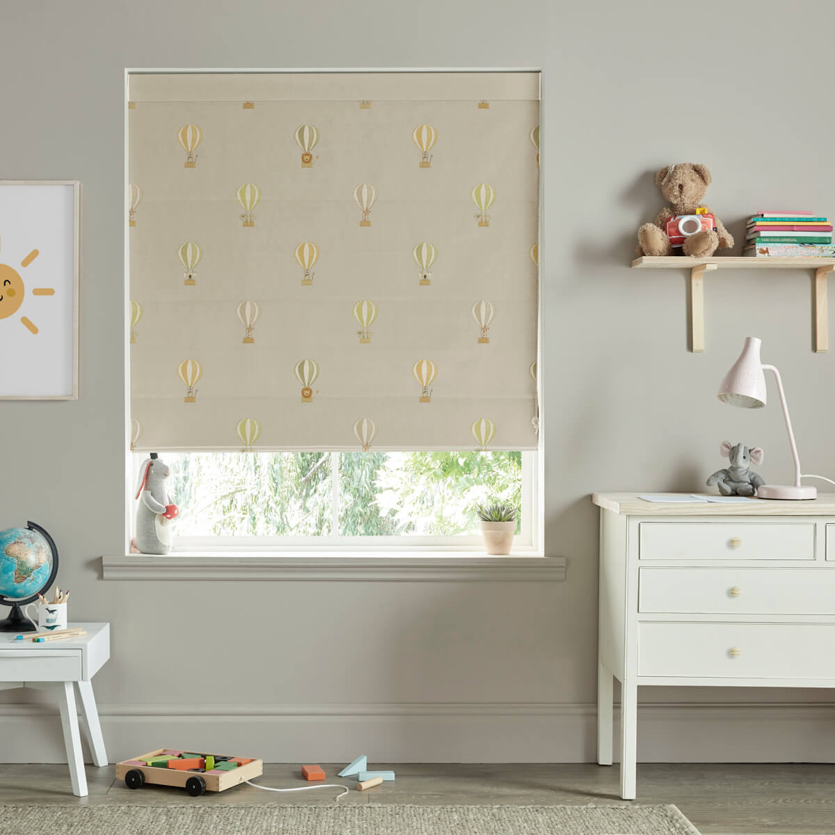 Bears & Balloons Sand Made to Measure Roman Blind