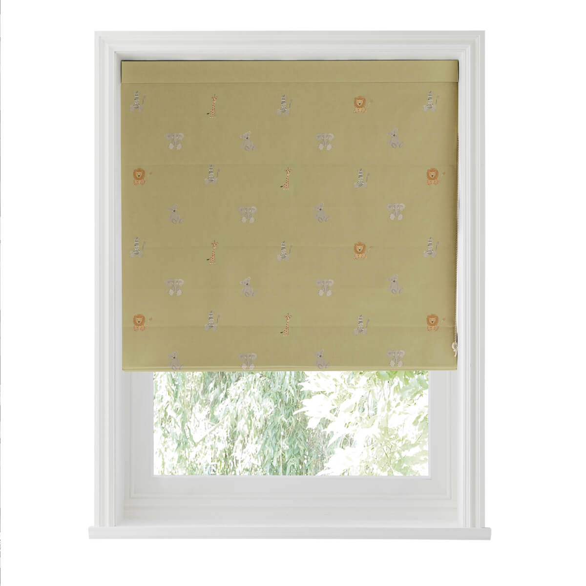 Bears & Balloons Soft Mustard Made to Measure Roman Blind