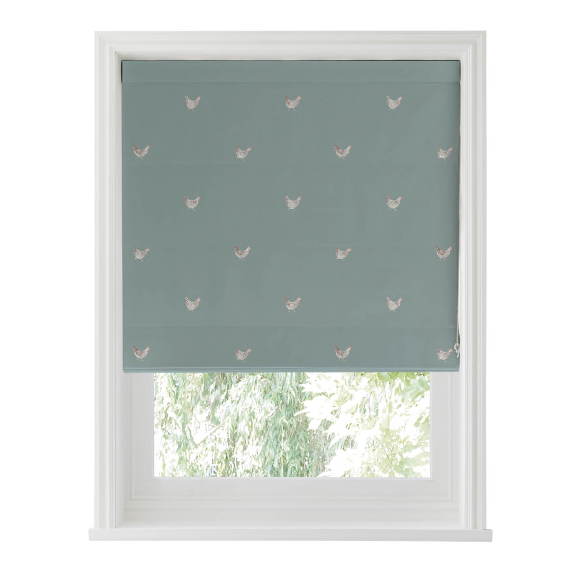 Chicken Deep Duck Egg Made to Measure Roman Blind
