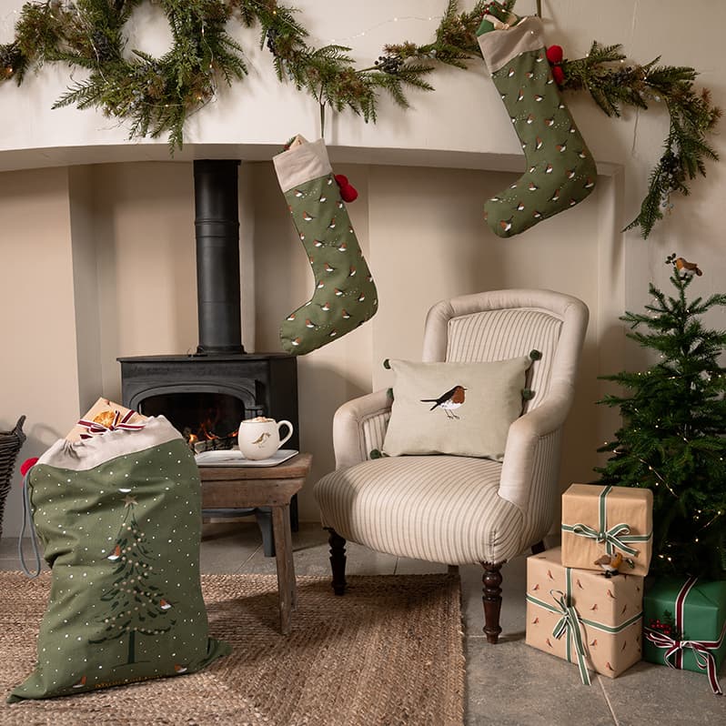 Robin Christmas Stocking