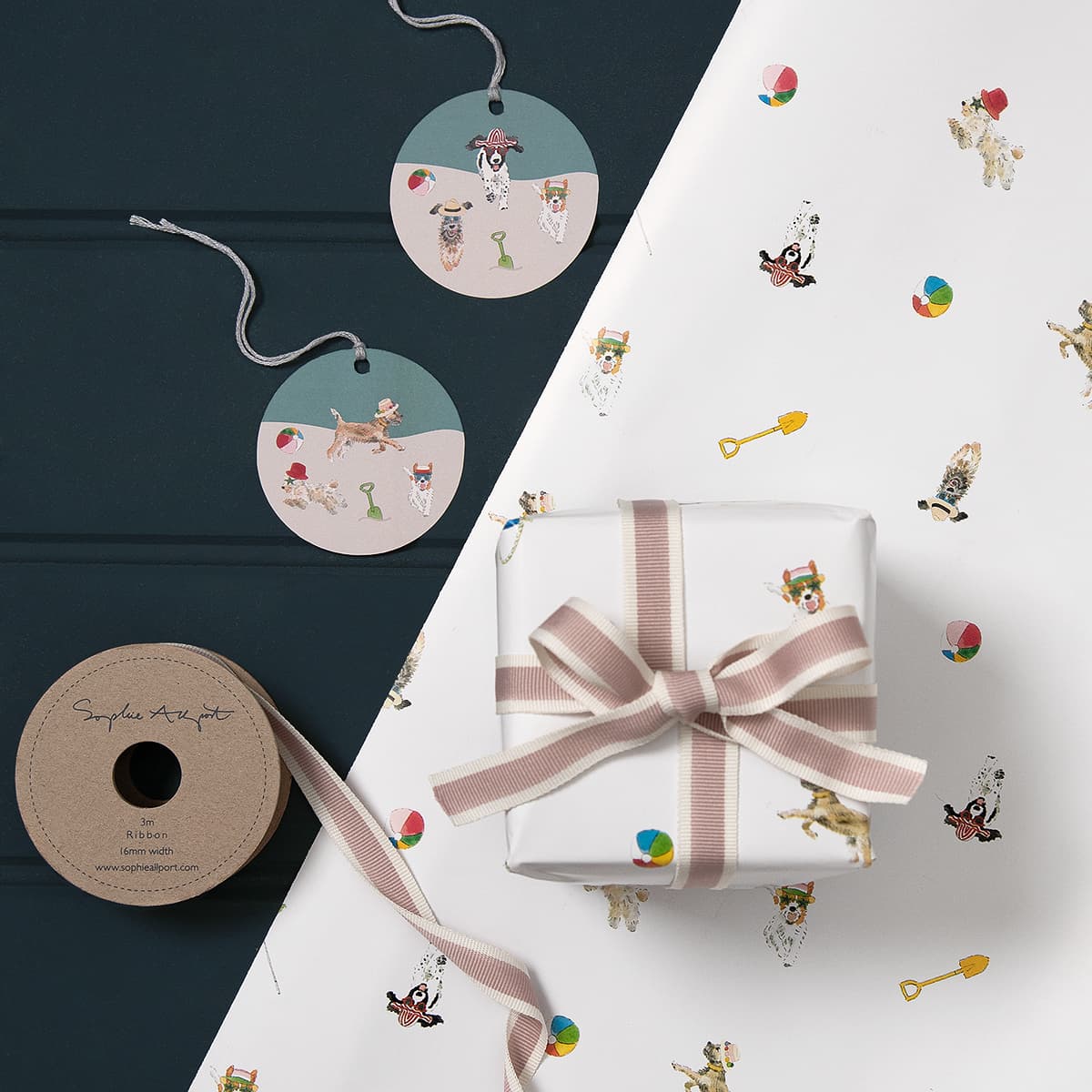 Dusty Pink Stripe Ribbon