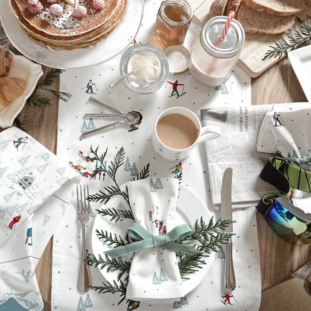 Skiing Table Runner