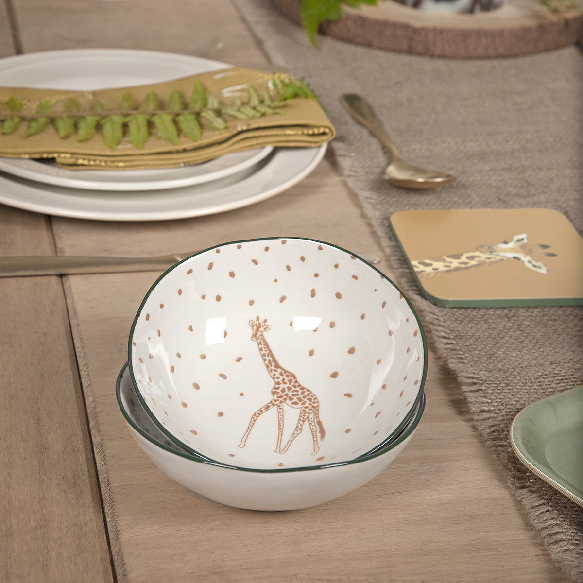 Giraffe Stoneware Nibbles Bowl