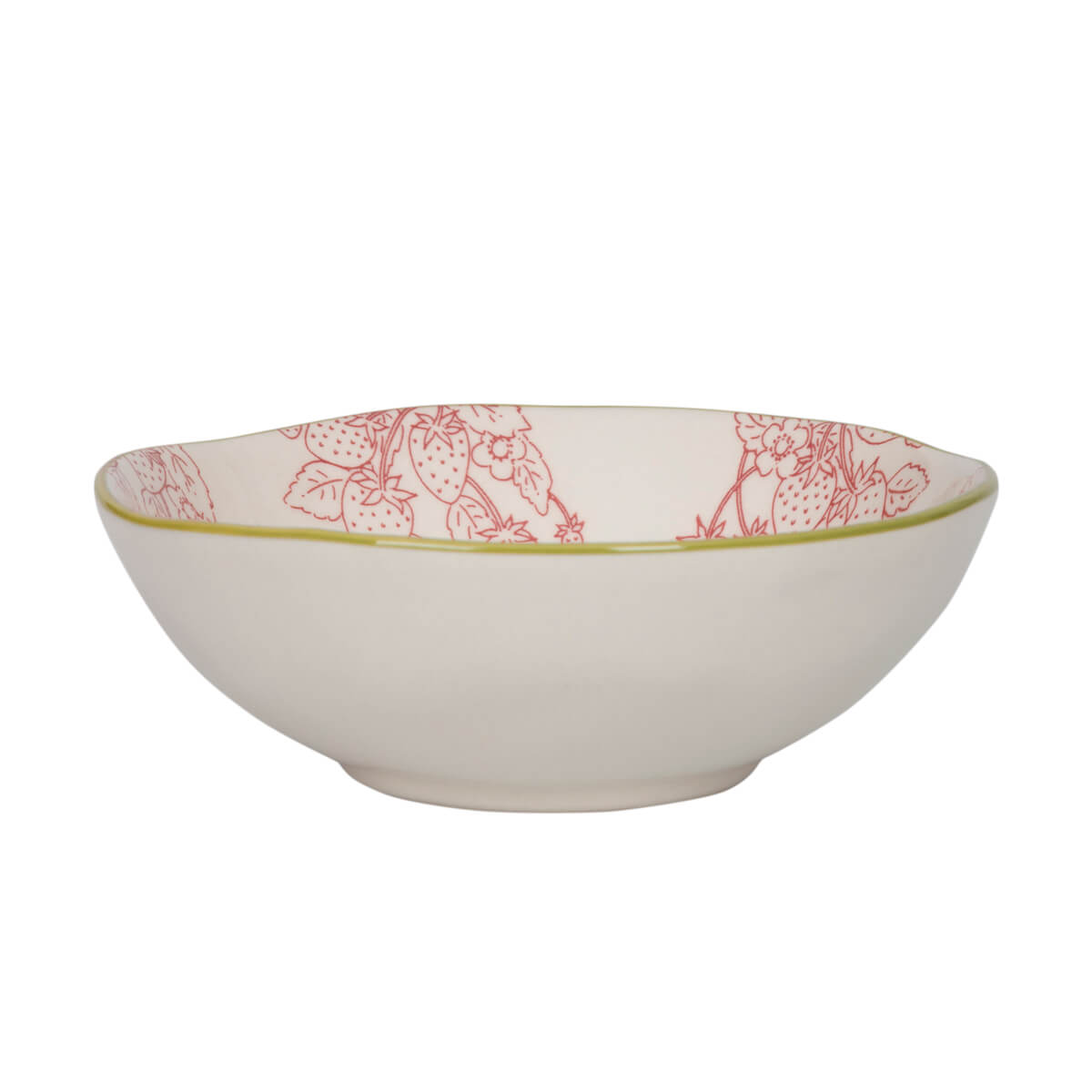Strawberries Stoneware Nibbles Bowl by Sophie Allport