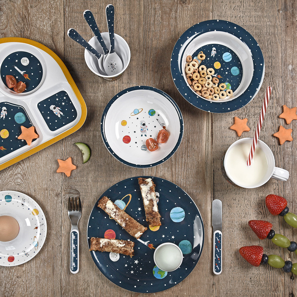 Space Childrens Melamine Baby Bowl