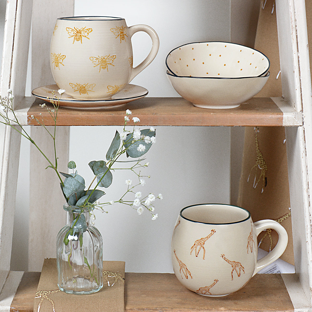 Bees Stoneware Mug