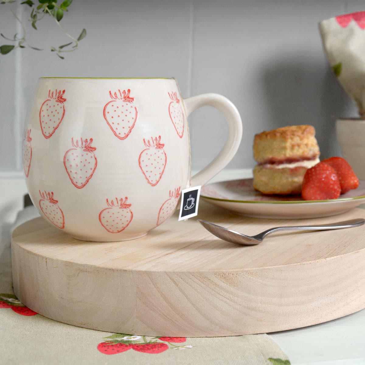 Strawberries Stoneware Mug