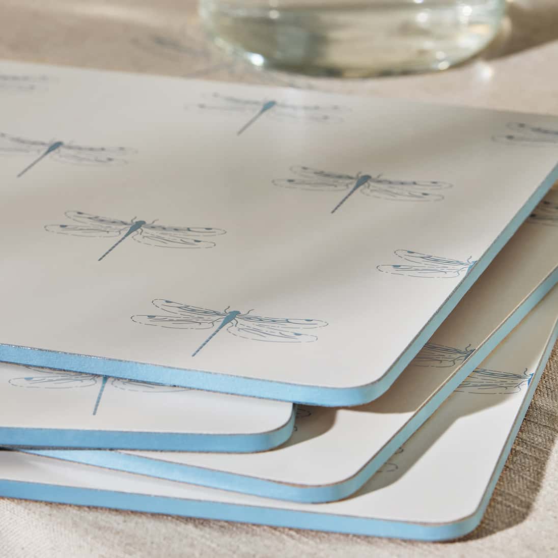 Dragonfly White Placemats (Set of 4) by Sophie Allport