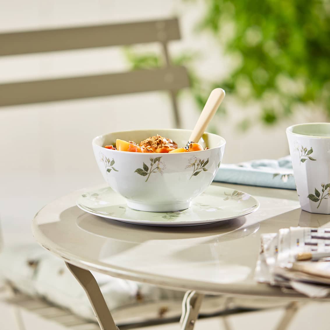 Rose Melamine Bowl