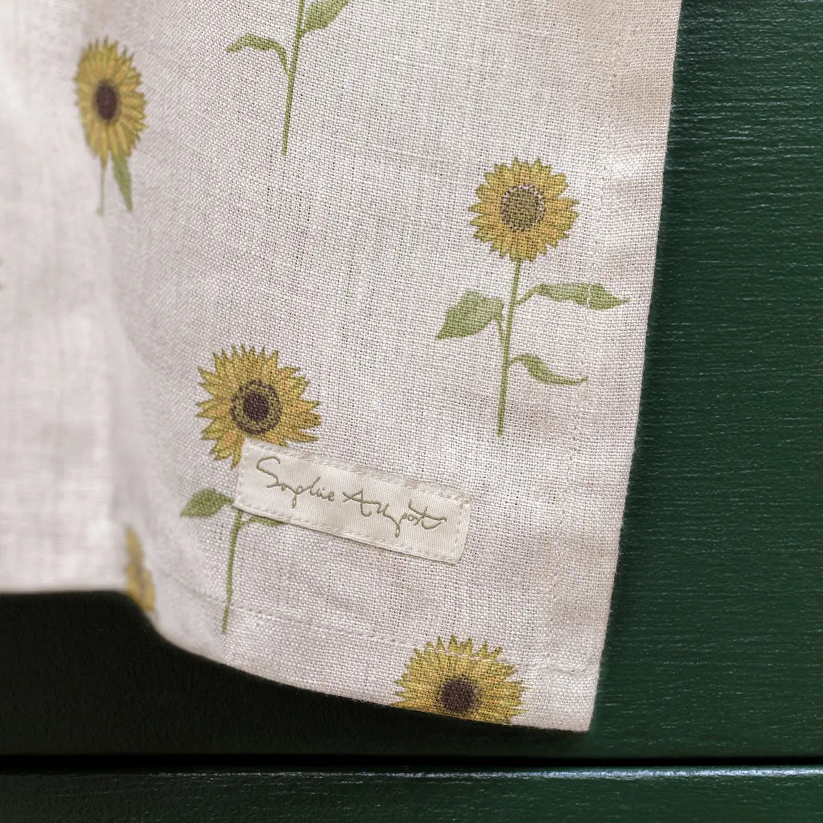 Sunflowers Linen Tea Towel