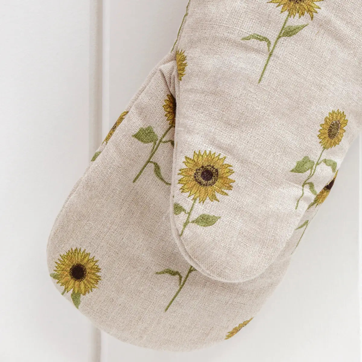 Sunflowers Linen Oven Mitt