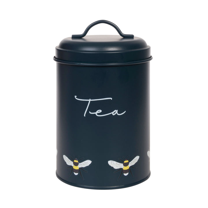 Navy storage tin for tea part of Sophie Allport's Bees Collection.