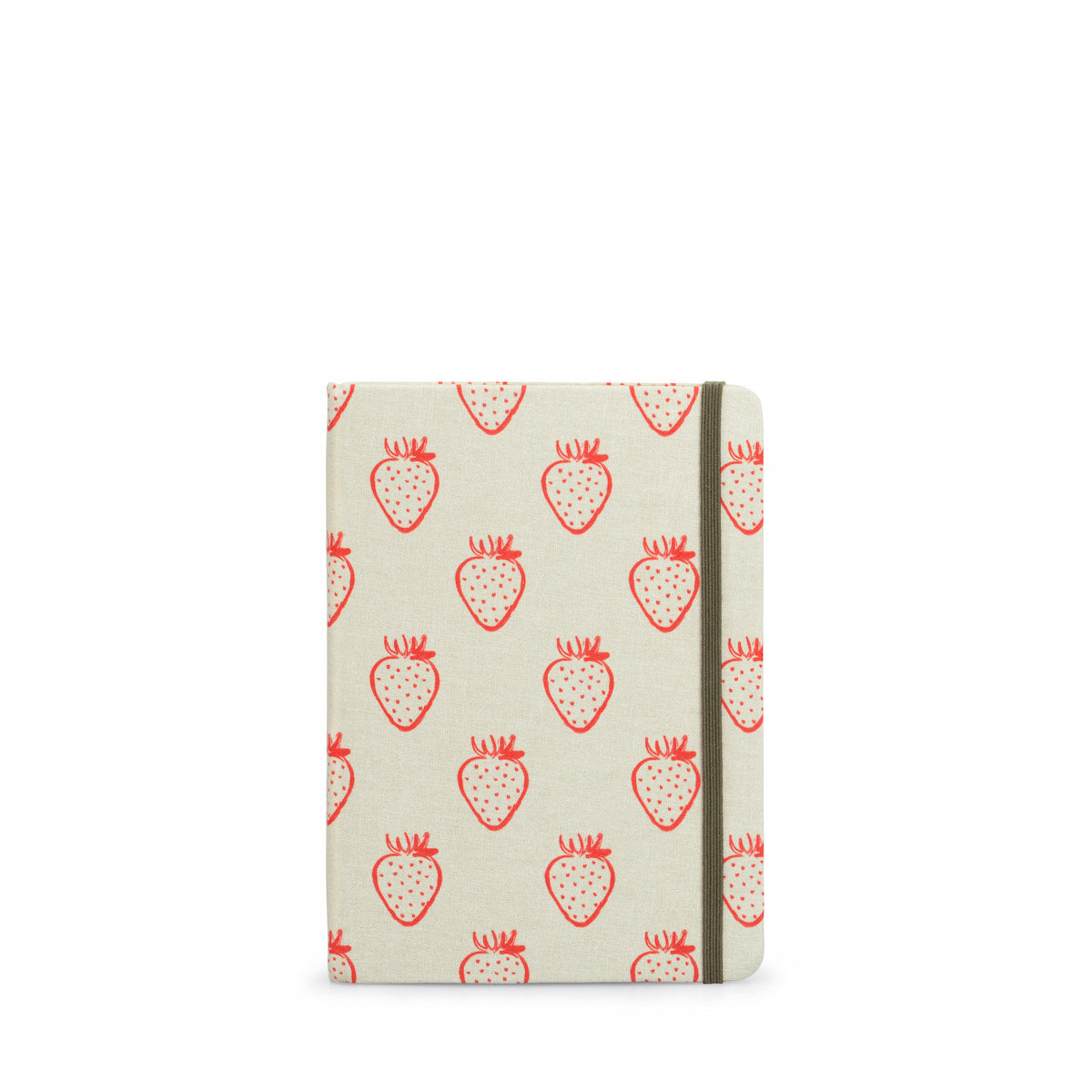 Strawberries B6 Fabric Notebook