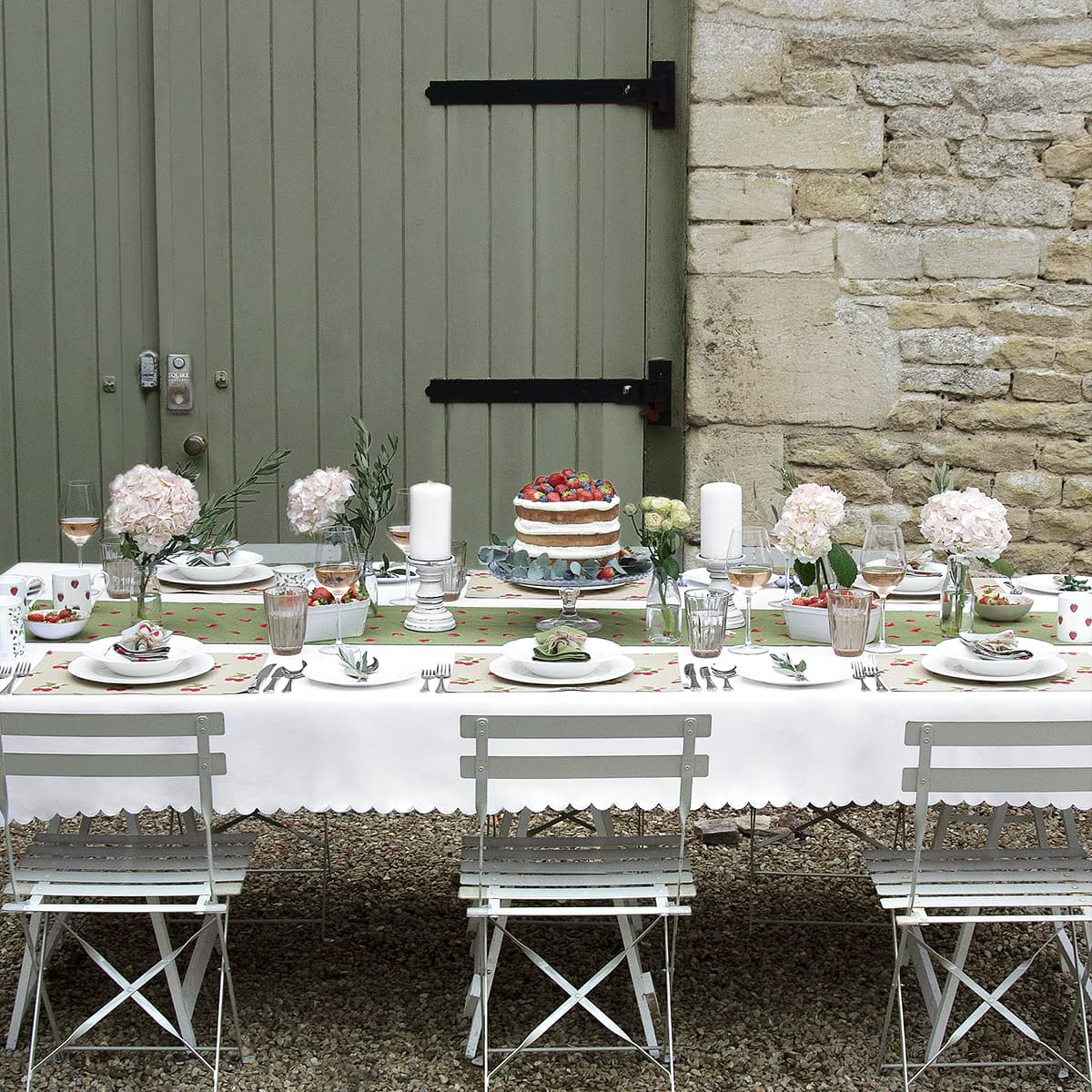 Strawberries Table Runner