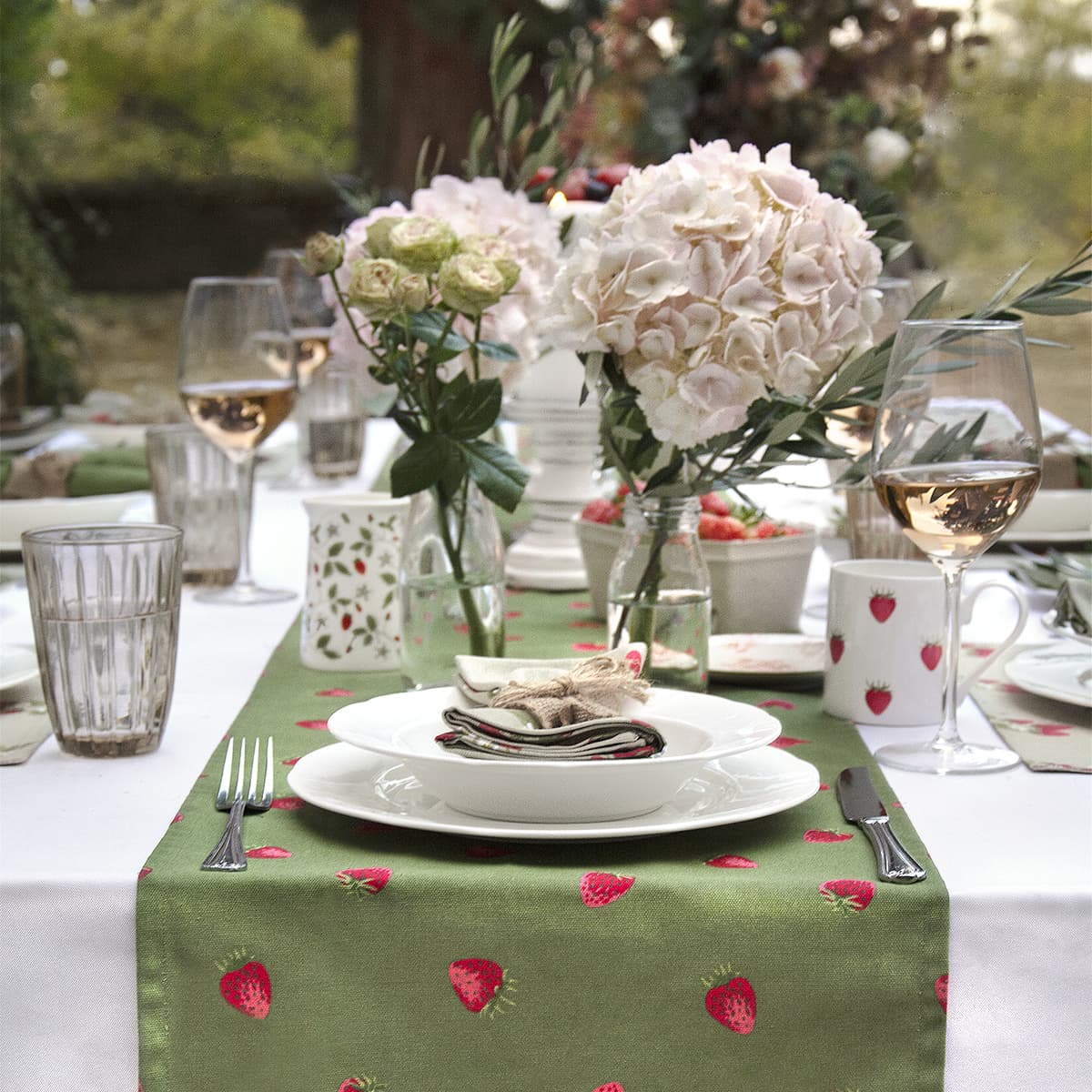 Strawberries Table Runner