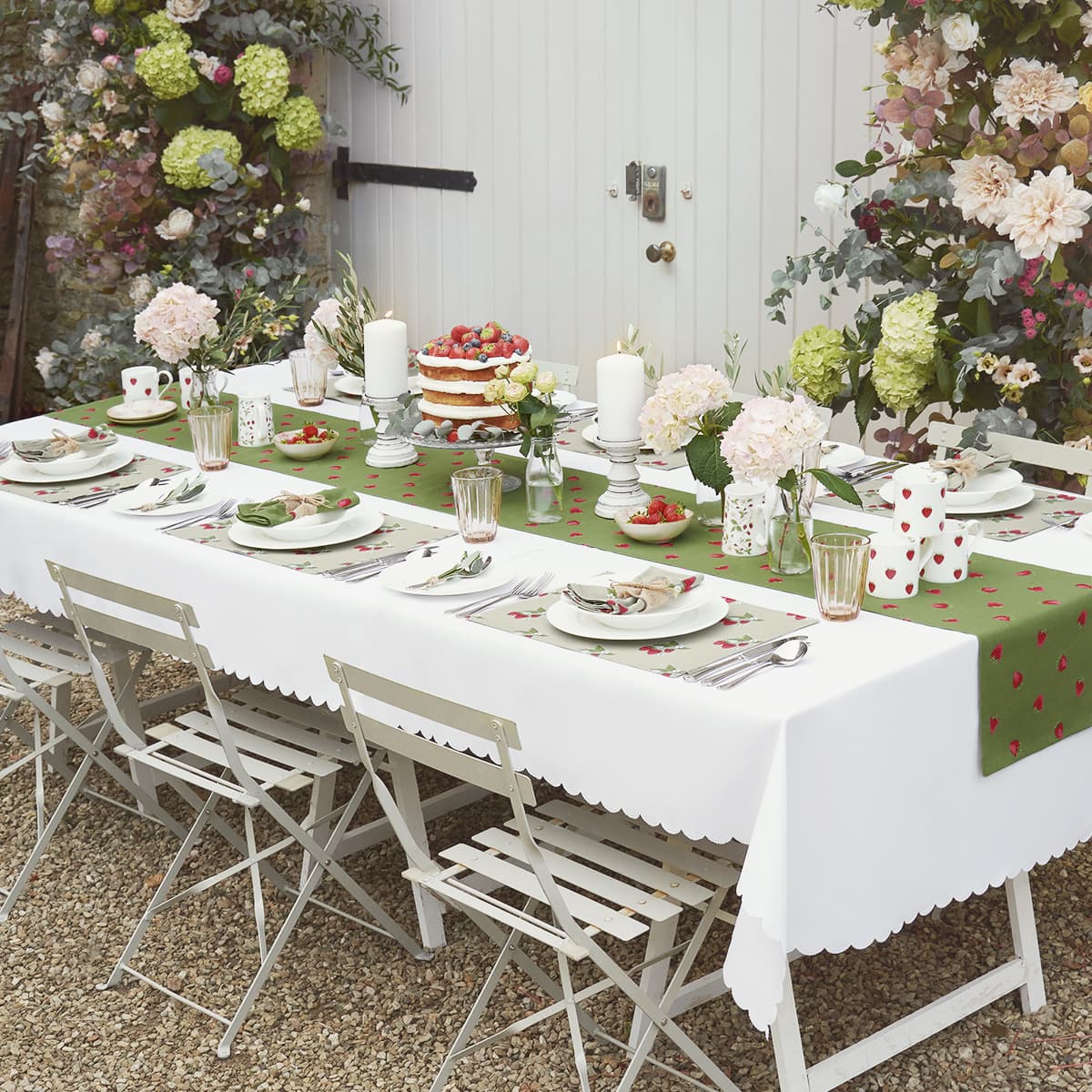 Strawberries Table Runner