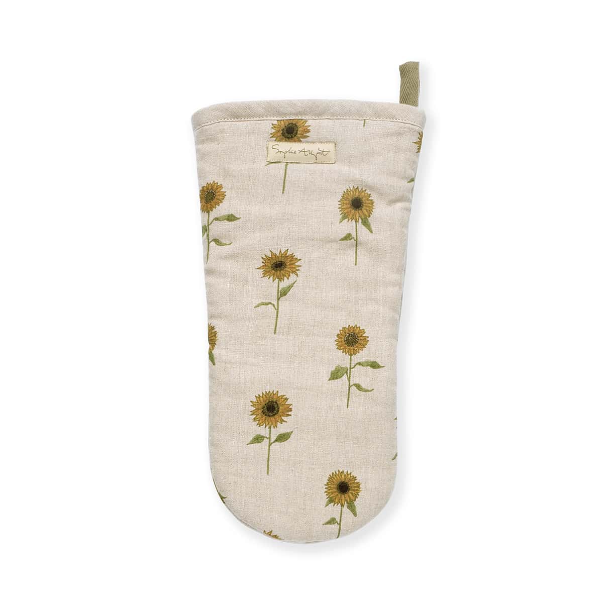 Sunflowers Linen Oven Mitt