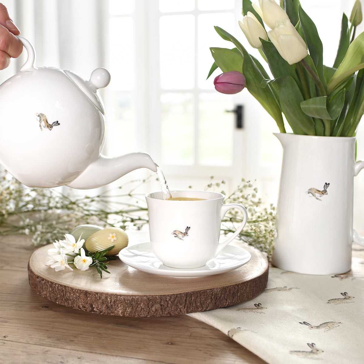 Hare Teapot and mug