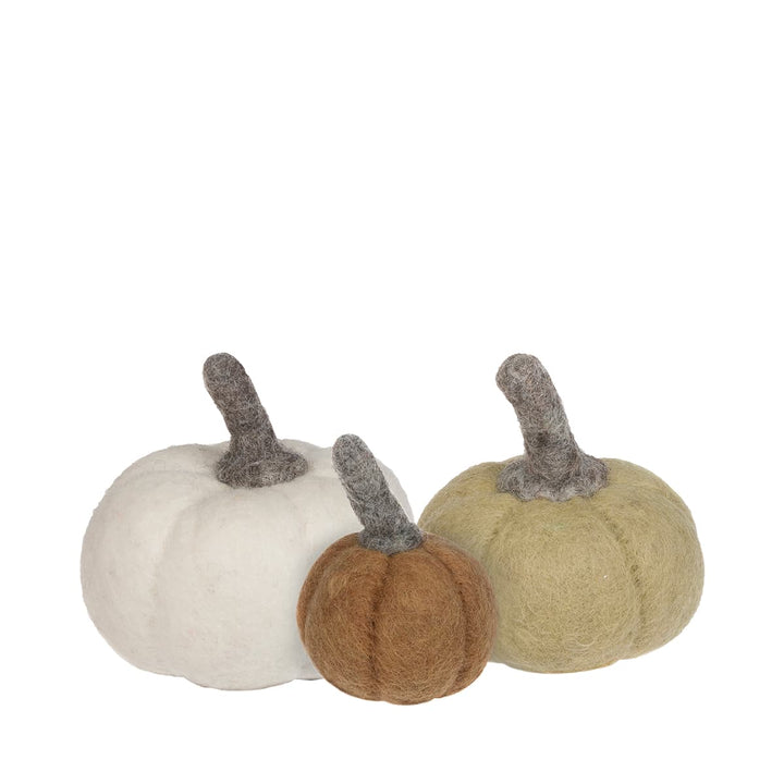 Pumpkin Felt Table Decorations (Set of 3)